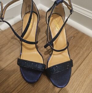 Elegant Navy Blue Strappy Women's Sandals
